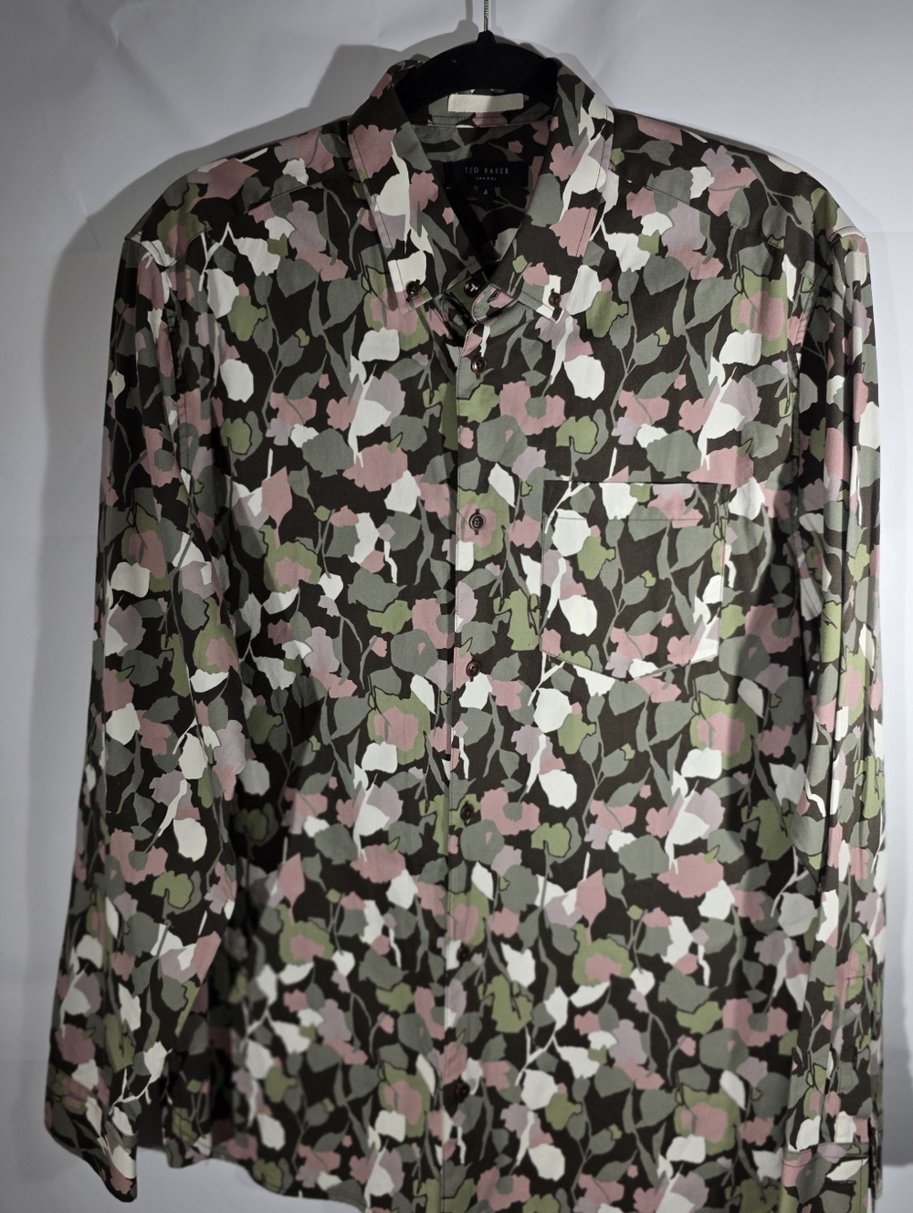 Ted Baker London Poplar Abstract Floral Print Shirt - Men's Size 4 (L)